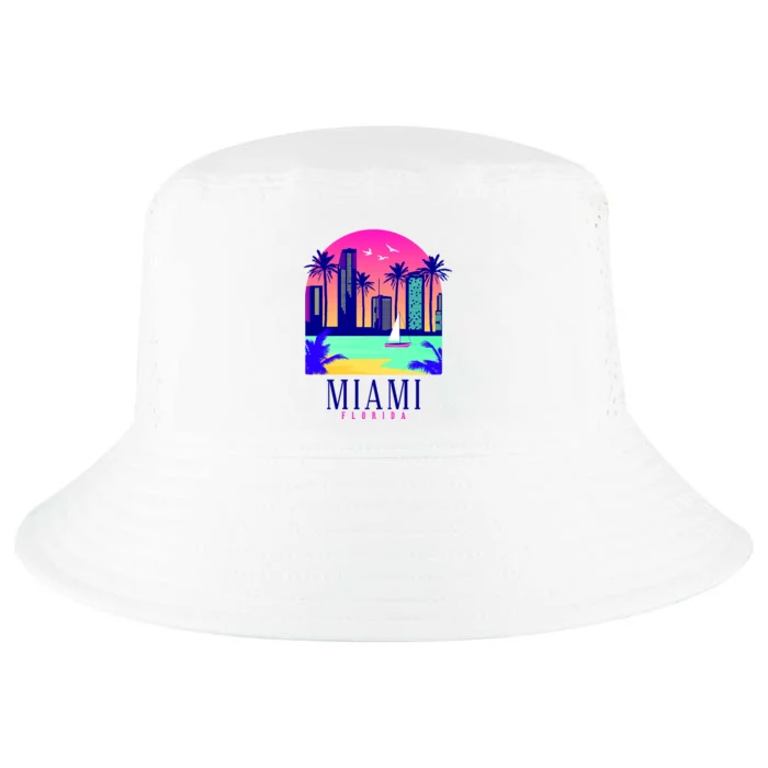 Retro Miami Florida Cool Comfort Performance Bucket Hat