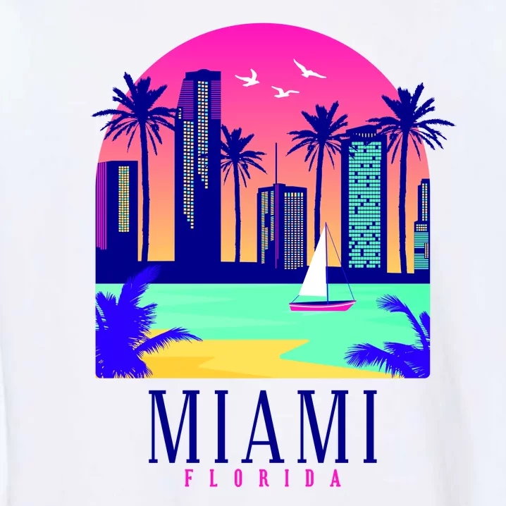 Retro Miami Florida Garment-Dyed Sweatshirt