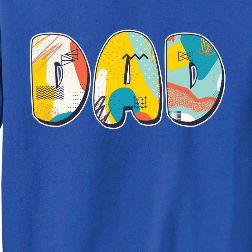 Retro Mod Pattern Dad Logo Tall Sweatshirt