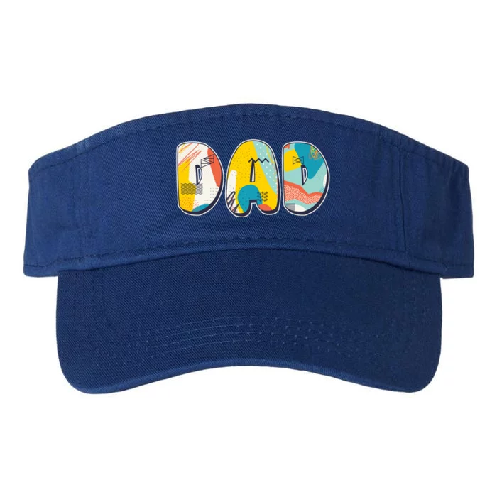 Retro Mod Pattern Dad Logo Valucap Bio-Washed Visor