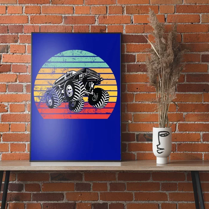 Retro Monster Truck Emblem Poster