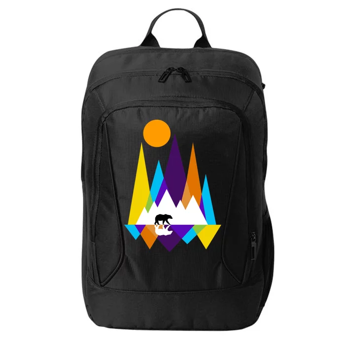 Retro Mount Bear Sunset City Backpack