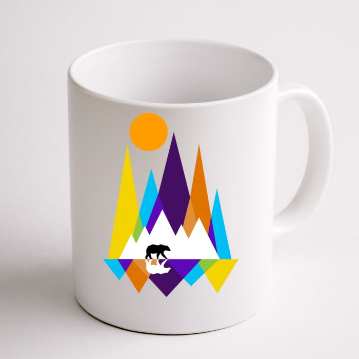 Retro Mount Bear Sunset Front & Back Coffee Mug