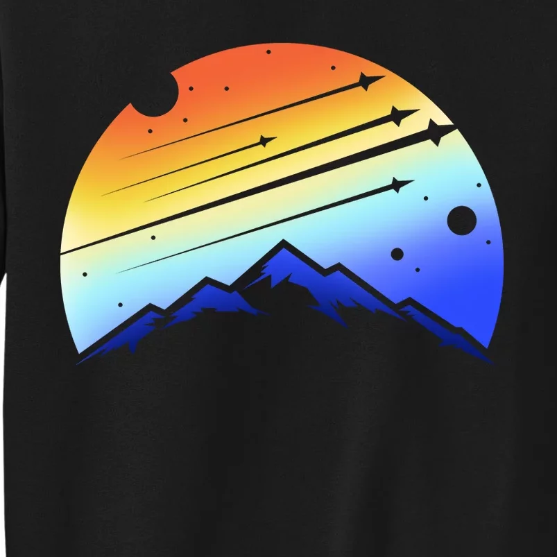 Retro Mountain Stars Tall Sweatshirt