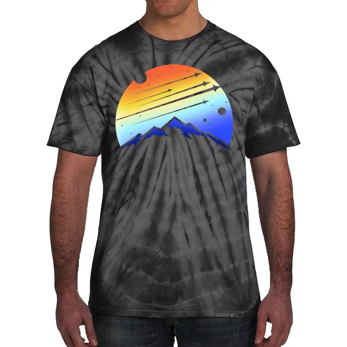 Retro Mountain Stars Tie-Dye T-Shirt