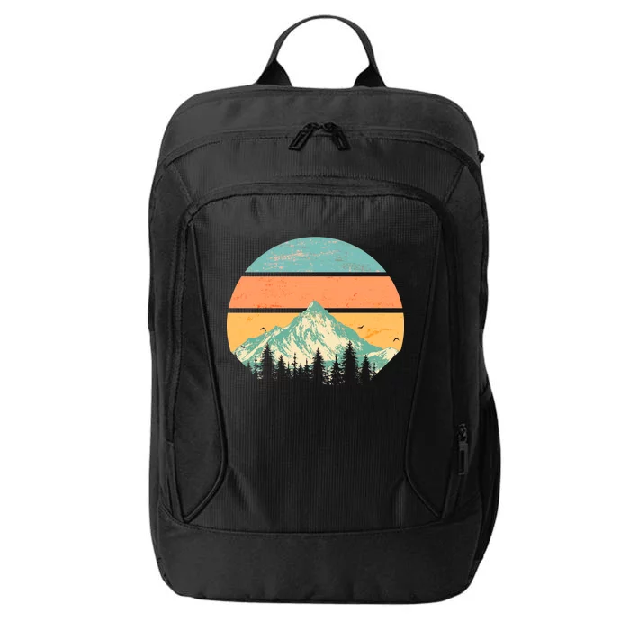 Retro Mountain Wilderness Vintage City Backpack