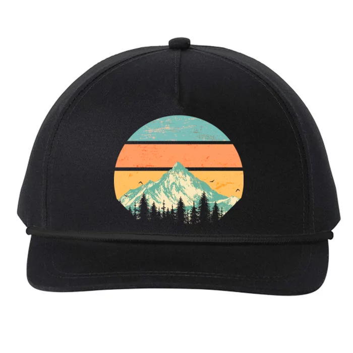 Retro Mountain Wilderness Vintage Snapback Five-Panel Rope Hat