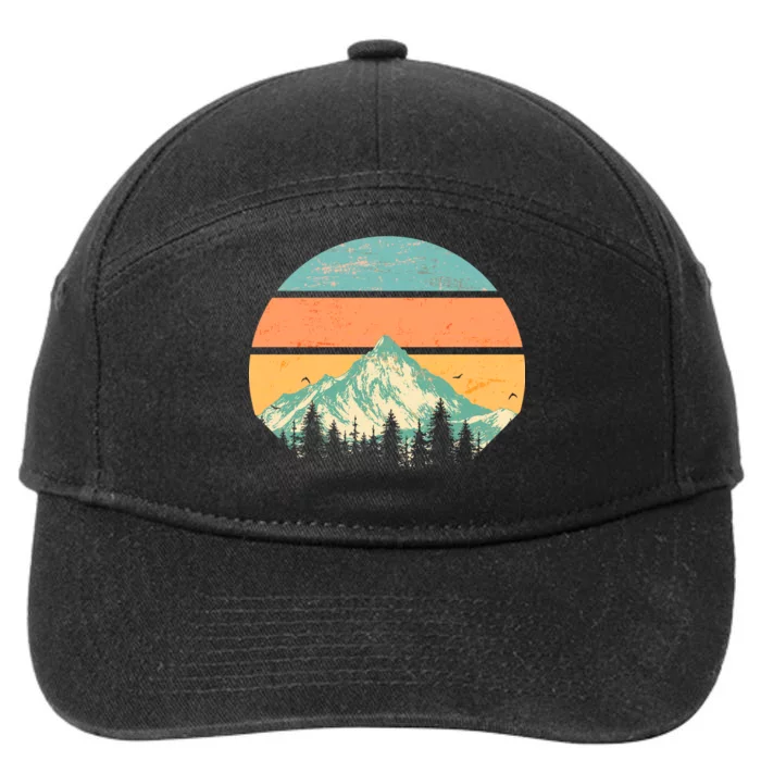 Retro Mountain Wilderness Vintage 7-Panel Snapback Hat