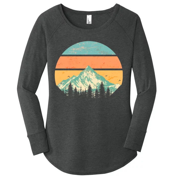 Retro Mountain Wilderness Vintage Women's Perfect Tri Tunic Long Sleeve Shirt