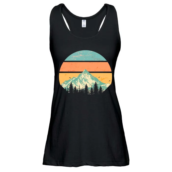 Retro Mountain Wilderness Vintage Ladies Essential Flowy Tank