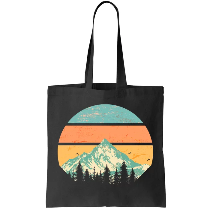 Retro Mountain Wilderness Vintage Tote Bag