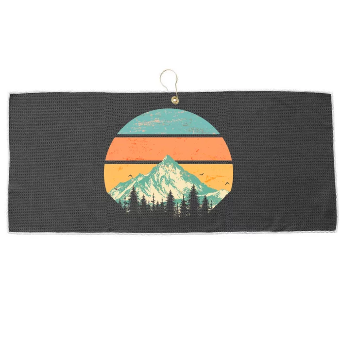 Retro Mountain Wilderness Vintage Large Microfiber Waffle Golf Towel