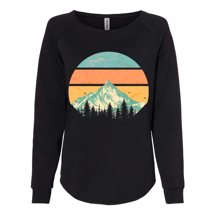 Retro Mountain Wilderness Vintage Womens California Wash Sweatshirt