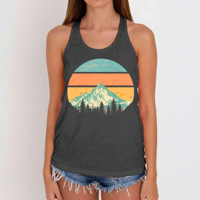 Retro Mountain Wilderness Vintage Women's Knotted Racerback Tank