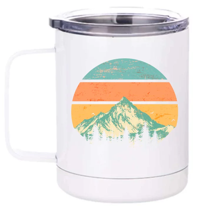 Retro Mountain Wilderness Vintage Front & Back 12oz Stainless Steel Tumbler Cup