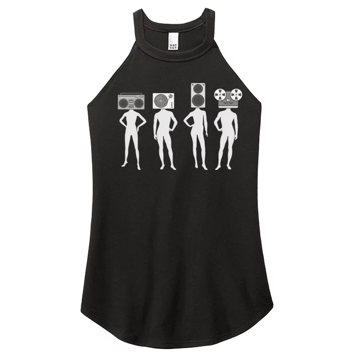 Retro Music Head Women’s Perfect Tri Rocker Tank