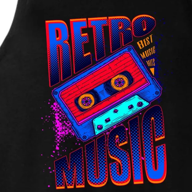 Retro Music Neon Ladies Tri-Blend Wicking Tank