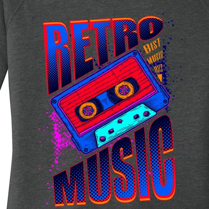 Retro Music Neon Women's Perfect Tri Tunic Long Sleeve Shirt