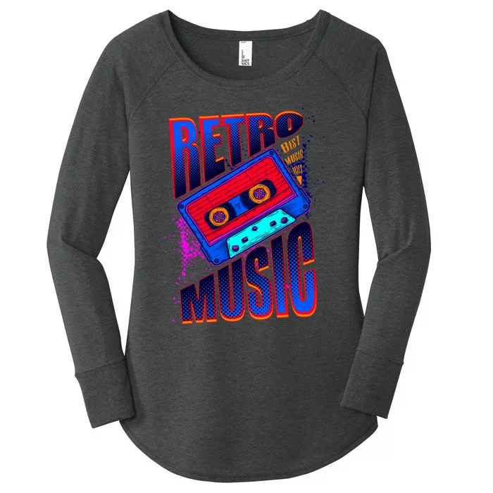 Retro Music Neon Women's Perfect Tri Tunic Long Sleeve Shirt