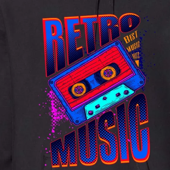 Retro Music Neon Premium Hoodie