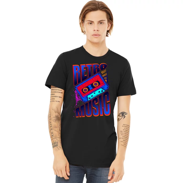 Retro Music Neon Premium T-Shirt