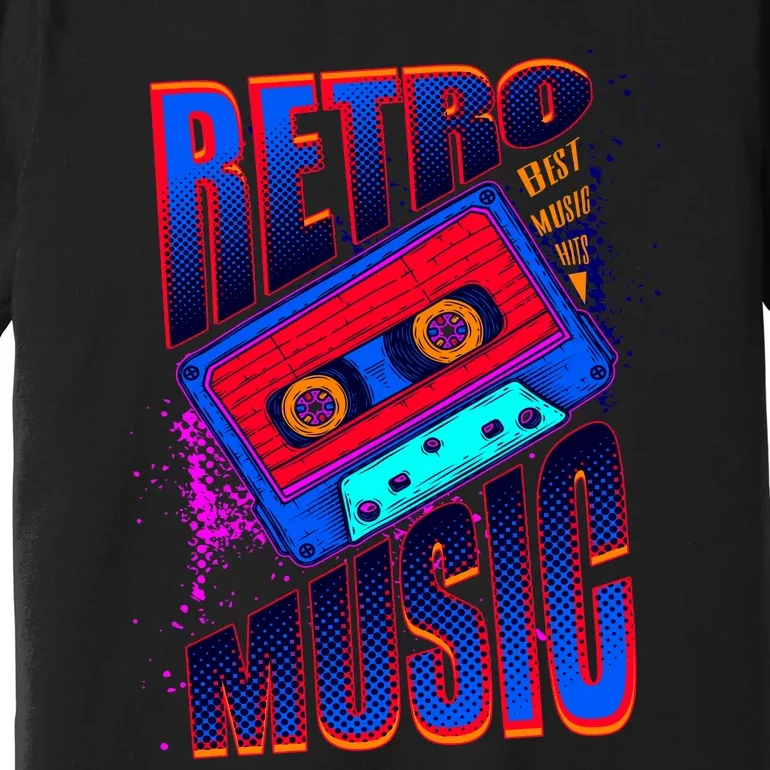 Retro Music Neon Premium T-Shirt