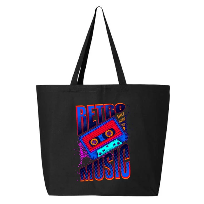 Retro Music Neon 25L Jumbo Tote