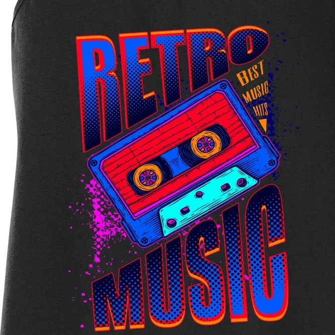 Retro Music Neon Women's Racerback Tank