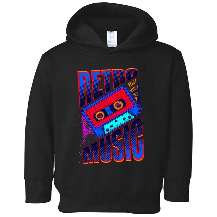 Retro Music Neon Toddler Hoodie