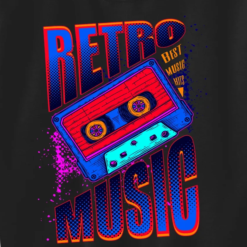 Retro Music Neon Kids Sweatshirt