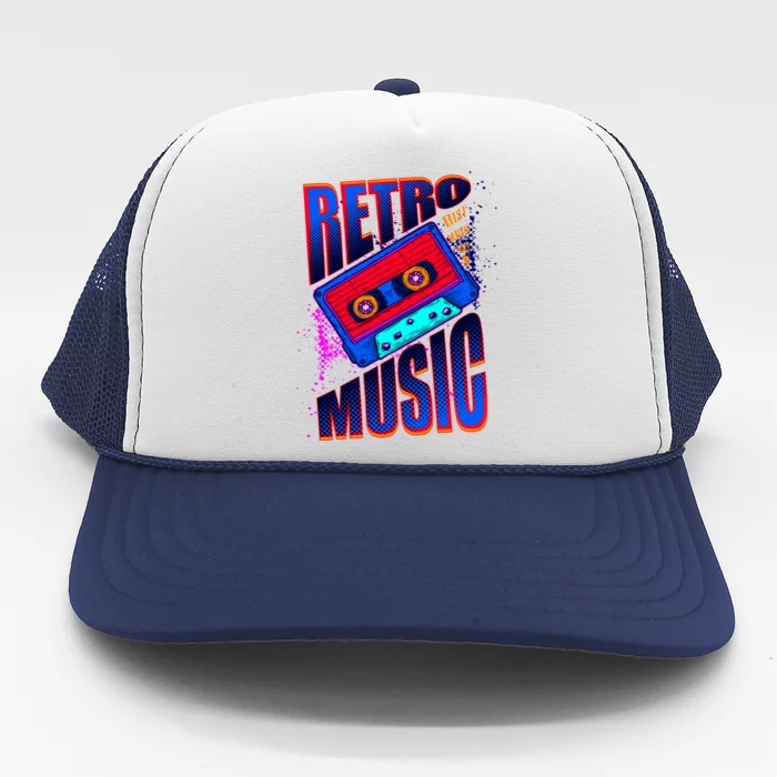 Retro Music Neon Trucker Hat