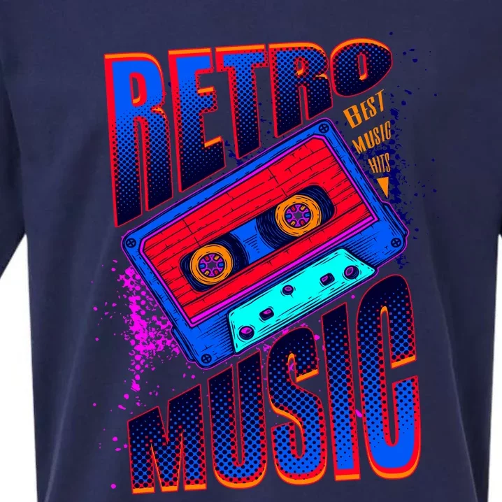 Retro Music Neon Sueded Cloud Jersey T-Shirt