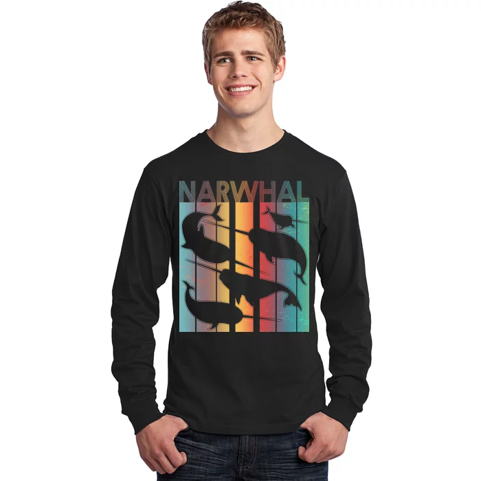 Retro Narwhal Long Sleeve Shirt