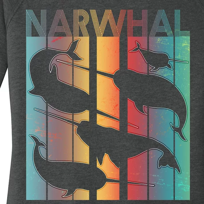 Retro Narwhal Women's Perfect Tri Tunic Long Sleeve Shirt