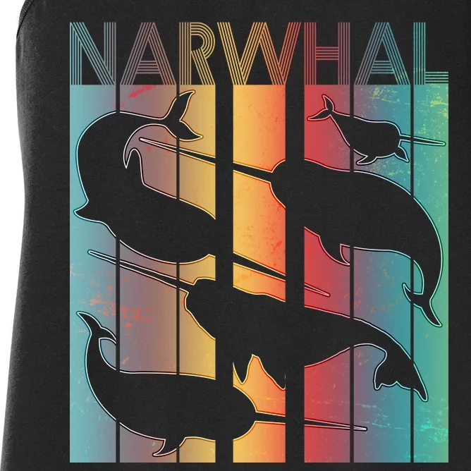 Retro Narwhal Women's Racerback Tank