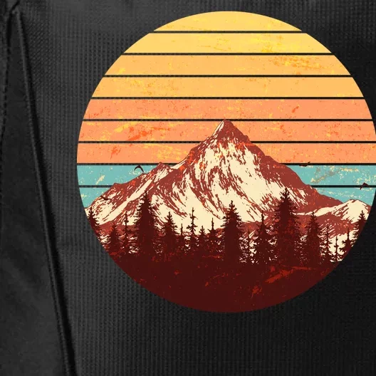 Retro Nature Mountains City Backpack