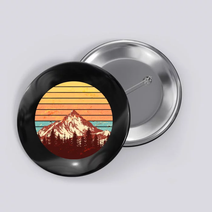 Retro Nature Mountains Button