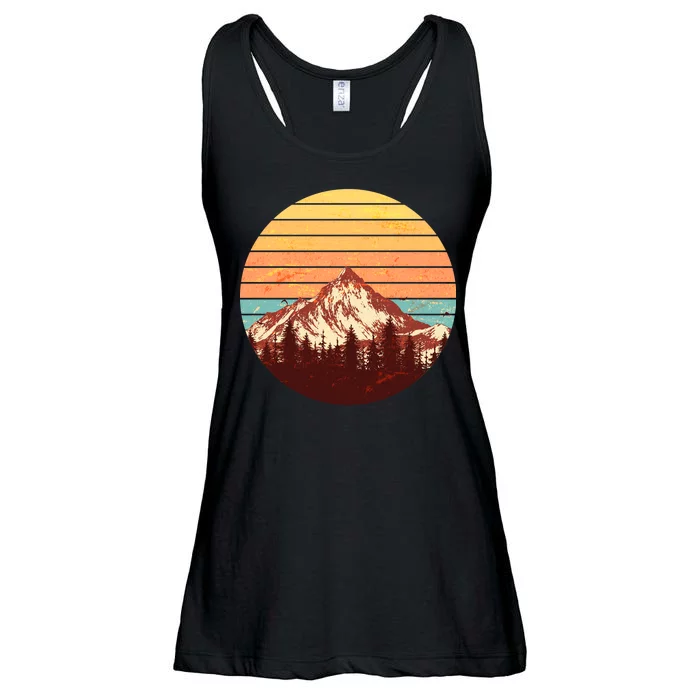 Retro Nature Mountains Ladies Essential Flowy Tank