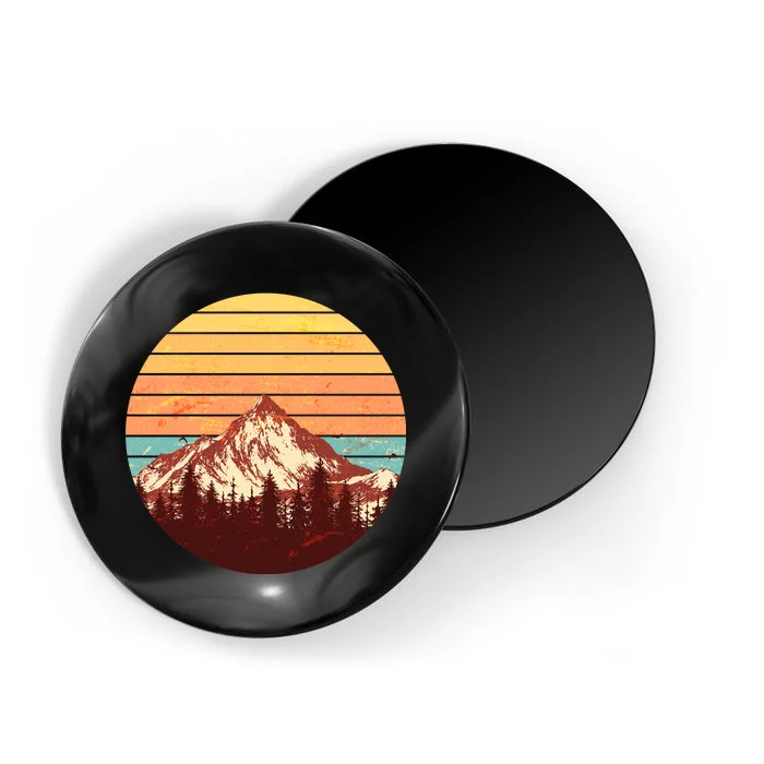 Retro Nature Mountains Magnet