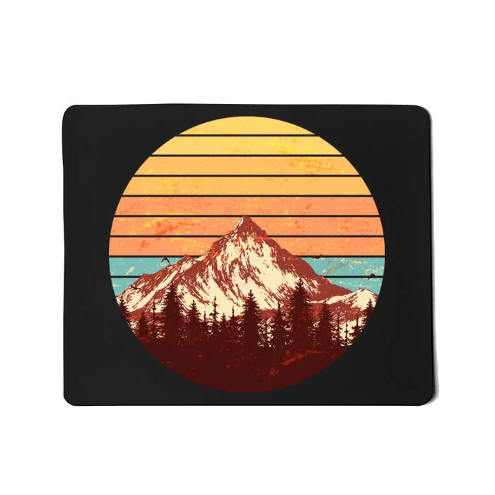 Retro Nature Mountains Mousepad