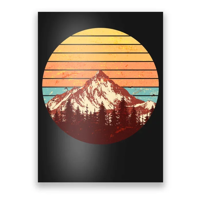 Retro Nature Mountains Poster