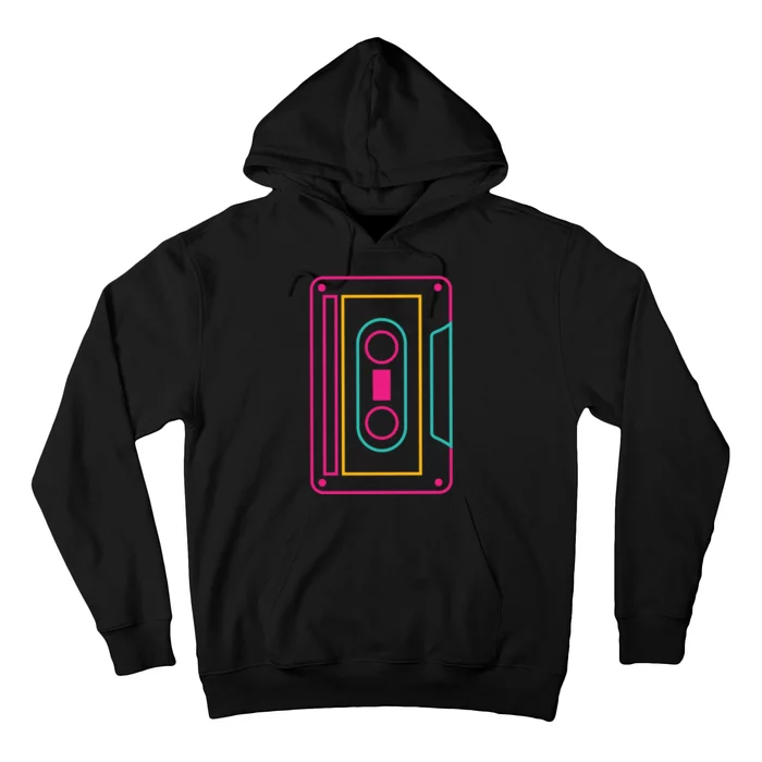 Retro Neon Cassette Tape Hoodie