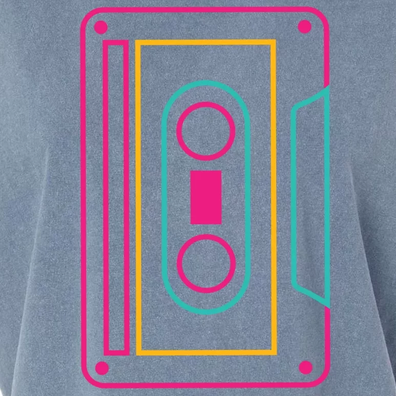 Retro Neon Cassette Tape Garment-Dyed Women's Muscle Tee