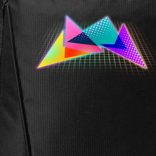 Retro Neon Geometric City Backpack