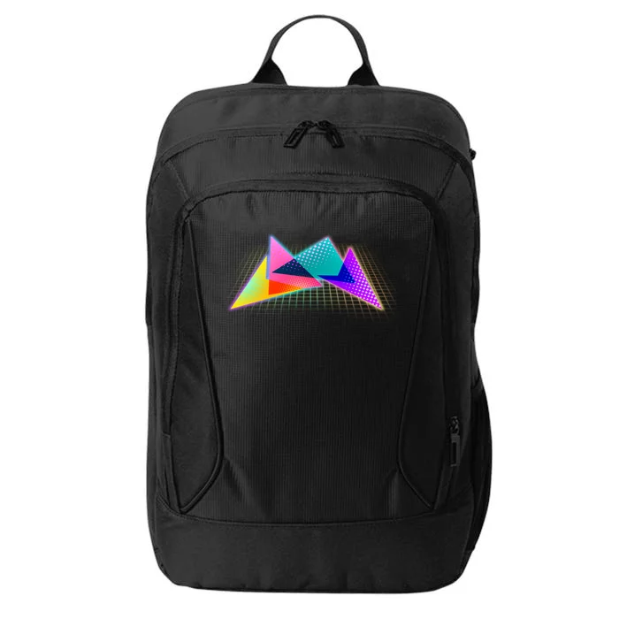 Retro Neon Geometric City Backpack