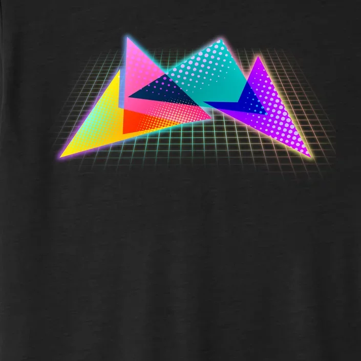 Retro Neon Geometric ChromaSoft Performance T-Shirt