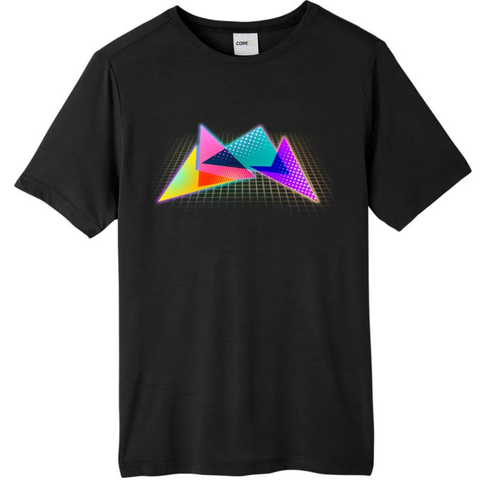 Retro Neon Geometric ChromaSoft Performance T-Shirt