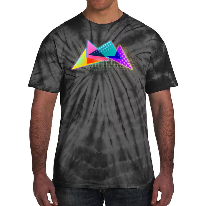 Retro Neon Geometric Tie-Dye T-Shirt