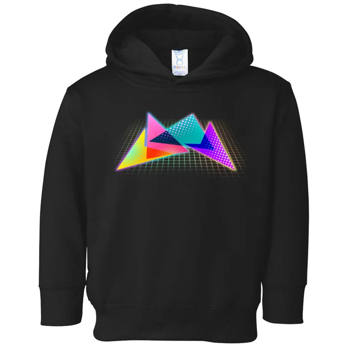 Retro Neon Geometric Toddler Hoodie