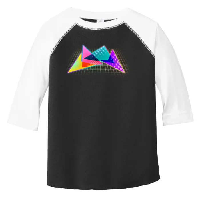 Retro Neon Geometric Toddler Fine Jersey T-Shirt